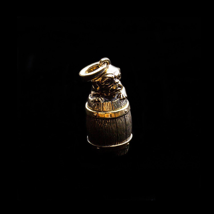 ［7折］PEANUTS BULL BOTTLE BR ST铜 木桶斗牛犬吊坠 钥匙链