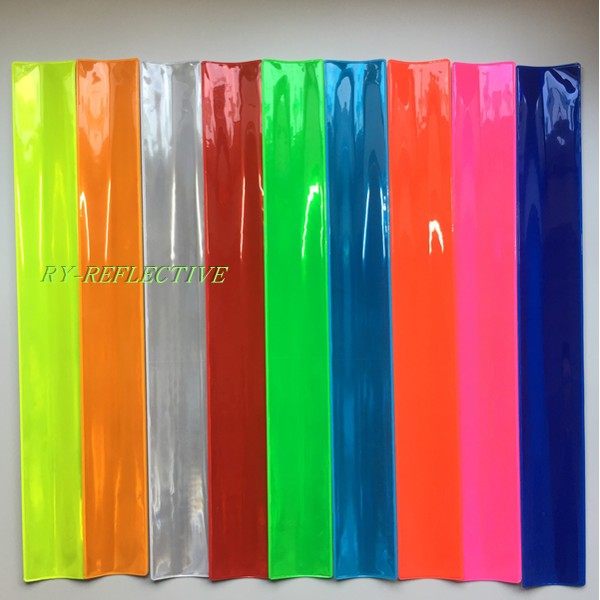 加宽版手臂带反光骑行绑腿带束裤带自行车定制反光啪啪圈袖标腕带