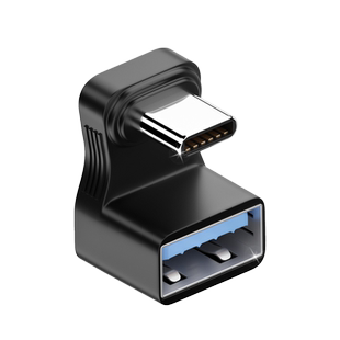 Type-C转USB接口OTG转接头数据线USB3.0母180度U型弯头连接U盘转换头外接鼠标键盘转换器Mac笔记本插优盘下弯