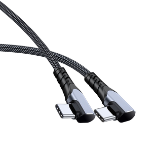 双typec公对公数据线双弯头usbc双头L型直角90度车载手机PD快充短线笔记本电脑C to C充电线适用苹果华为小米