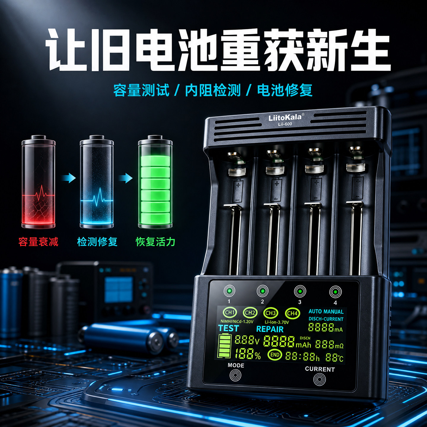 LiitoKalaLii600智能充电器