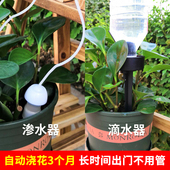 懒人滴水器养花浇花神器出差出门滴灌自动浇水家用定时渗水器家用