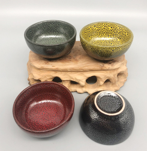 雨点釉茶杯雨滴釉主人杯博山功夫茶具品茗杯博山窑陶瓷中式茶具