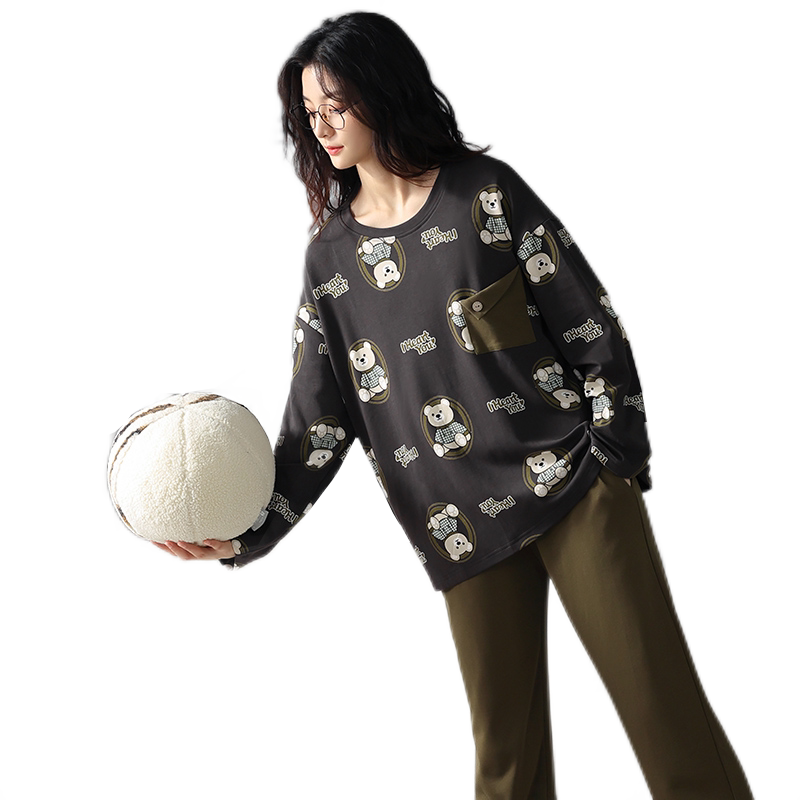 康汝雅女纯棉甜美休闲可爱家居服