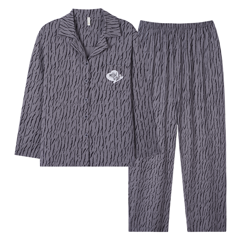 纯棉莱卡简约休闲春秋季女家居服