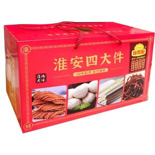 淮安特产四大件淮安茶馓大头菜钦工肉圆淮安蒲菜礼盒装淮安特产