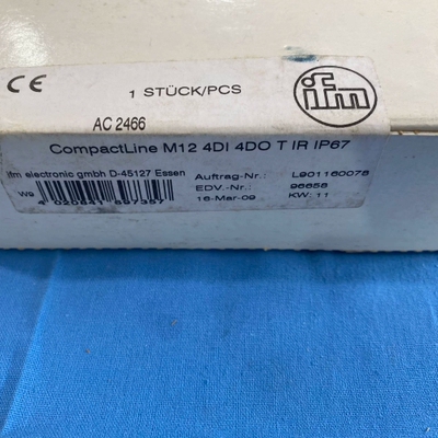 议价 IFM易福门M12 4DI 4DO T IR IP67 AC2466从站模块控制电源模