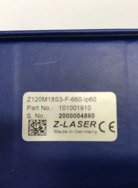 议价 Z-LASER光电感测器Z120M18S3-F-660-lp60 101001910 2000004