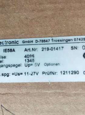 售前 TR编码器IE58A 219-01417 D-78647  德国
