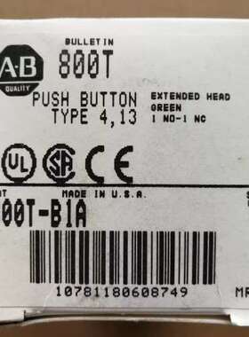 售前800-B1A  800T-B1A 绿色平按钮 一开一闭  800T-B1A