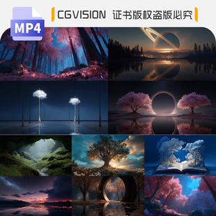 4k唯美意境慢歌livehouse酒吧LED大屏背景舞台演出唱歌VJ视频素材