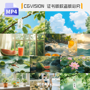 立夏节气夏日夏季夏至小暑大暑小满芒种清新唯美空镜头4K视频素材