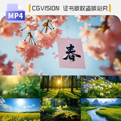 春天阳光明媚春暖花开花朵柳树昆虫春分节气唯美自然风光视频素材