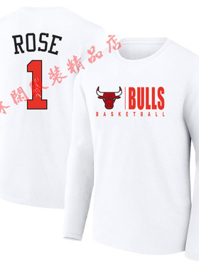 新款美式投篮服球星球衣签名湖人科比公牛罗斯独行侠掘金长袖T恤