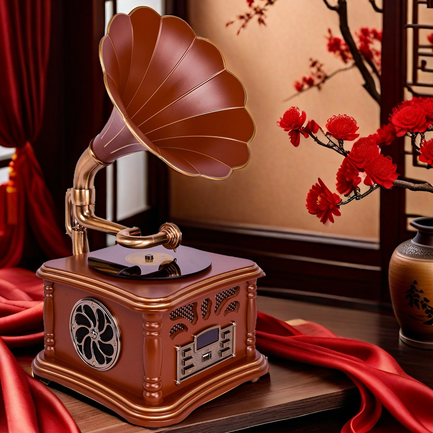 今墨迷你留声机蓝牙音响