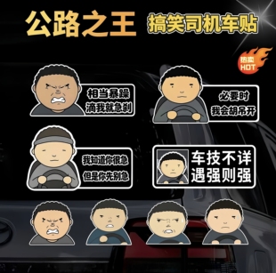 公路车贴Allyollyo汽车贴纸路怒症驾考宝典车门后挡风玻璃贴
