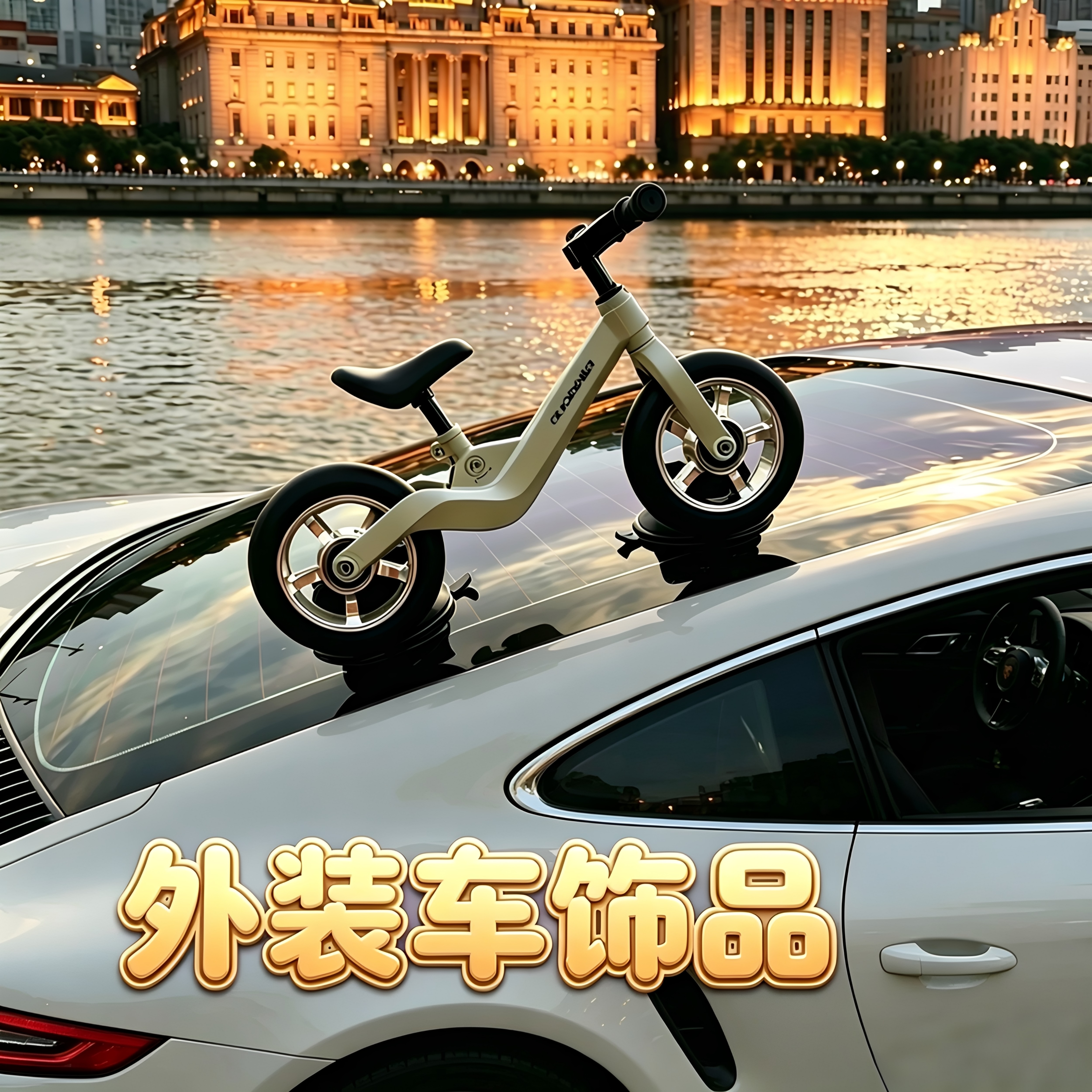 汽车摆件金属车模型铝合金烤漆车载车顶车尾礼品伴手礼高端装饰品