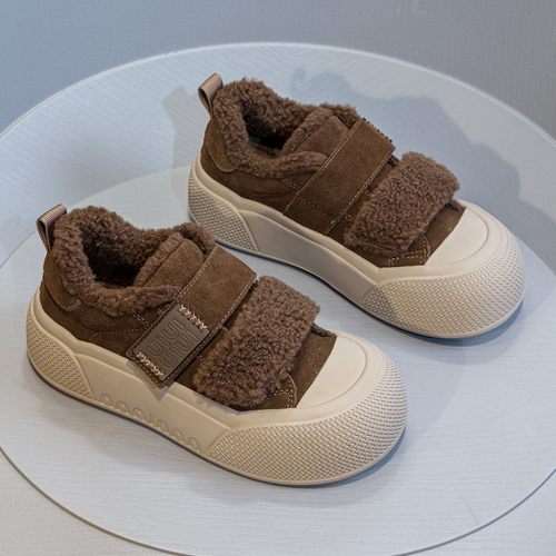 首谷正品真皮软底大头加绒德训鞋