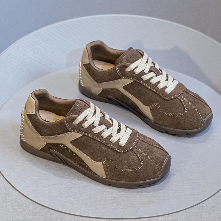 首谷爆款复古百搭显脚小德训鞋女