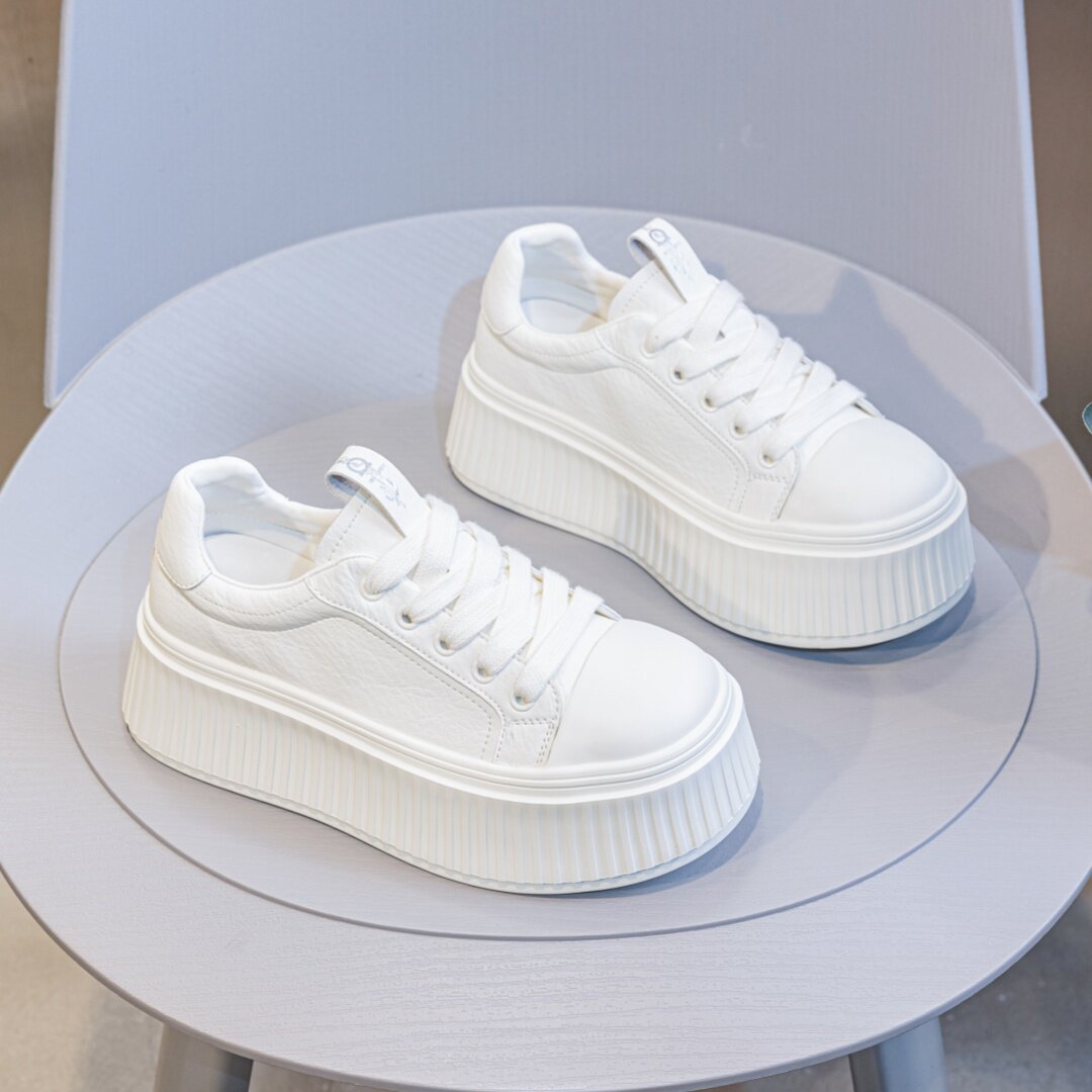 松糕厚底增高小白鞋女2026春新款时尚爆款轻奢高端百搭饼干休闲鞋