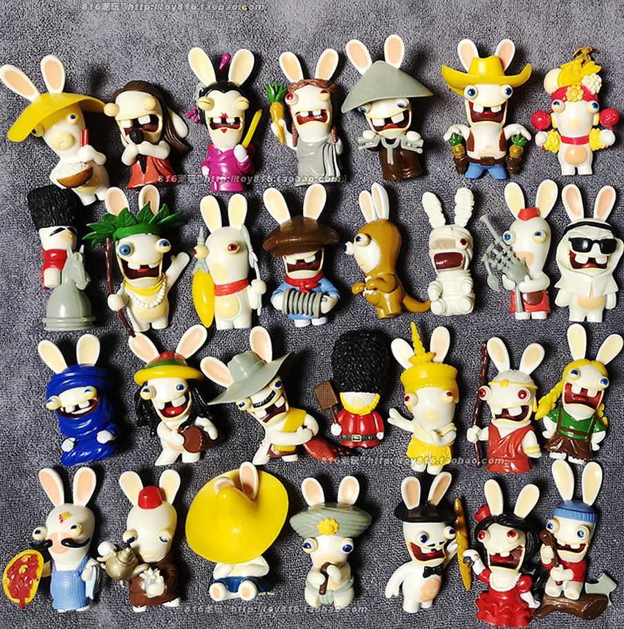 原版散雷曼兔wii疯狂兔子环游世界公仔人偶 龅牙兔可做挂件