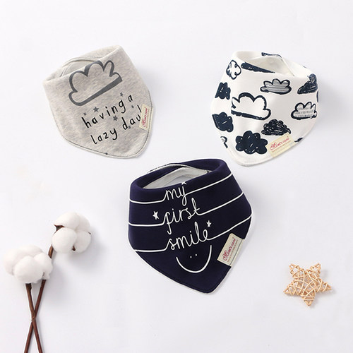 momscare加厚宝宝秋冬季口水巾