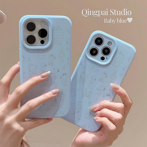 适用苹果手机壳简约纯色图案