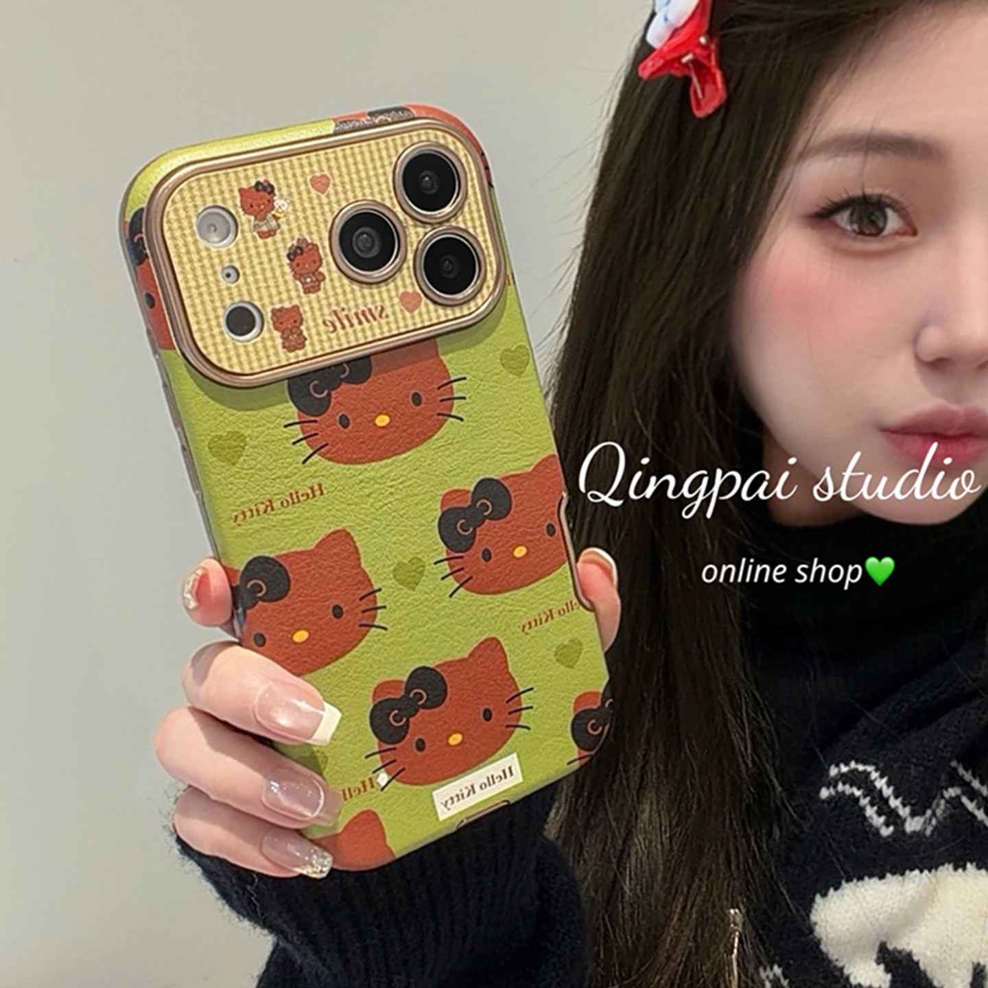 轻派趣味卡通黑皮猫咪头像适用苹果17promax手机壳iphone16pro新款15女款14大视窗皮质13网红款创意全包硬壳,3C数码配件,手机保护套/壳,淘宝优惠券,粉丝福利购,淘宝优惠卷