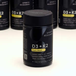 60软胶囊 K2植物基5000IU 美国Sports Research纯素食VD维生素D3