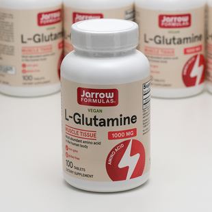 美国杰诺Jarrow左旋谷氨酰胺100片L-Glutamine免疫健康粘膜27年10