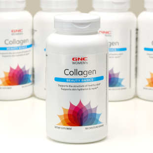 美国GNC女性水解胶原蛋白营养片180粒Collagen含玻尿酸维生素C