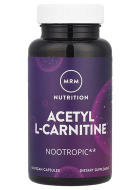 现货美国MRM乙酰左旋肉碱500mg 60粒ALC 认知功能