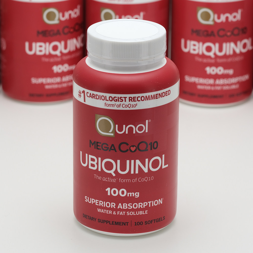 美国原装Qunol mega泛醇100mg100粒软胶囊还原型辅酶水脂双溶心脏