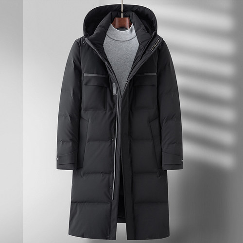 冬季羽绒服男款中长款加肥加大码