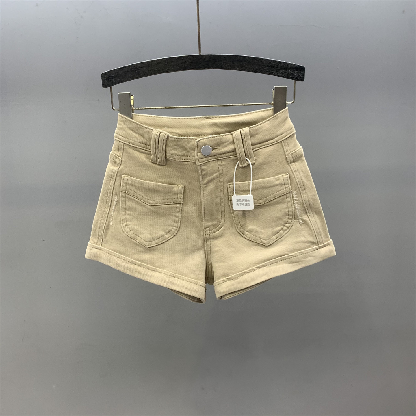 美式复古破洞高腰牛仔短裤女2026年春夏新款修身显瘦辣妹包臀热裤