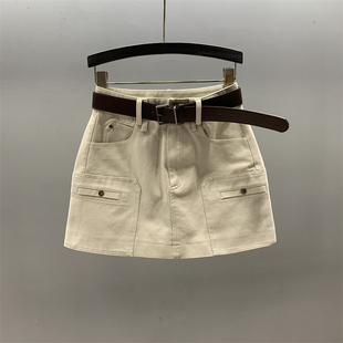 牛仔半身裙女韩版 工装 休闲百搭显瘦高腰a字包臀短裙 新款 清仓断码