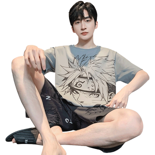 睡衣男款夏季纯棉短袖男童青少年学生中大童2025年新款家居服套装