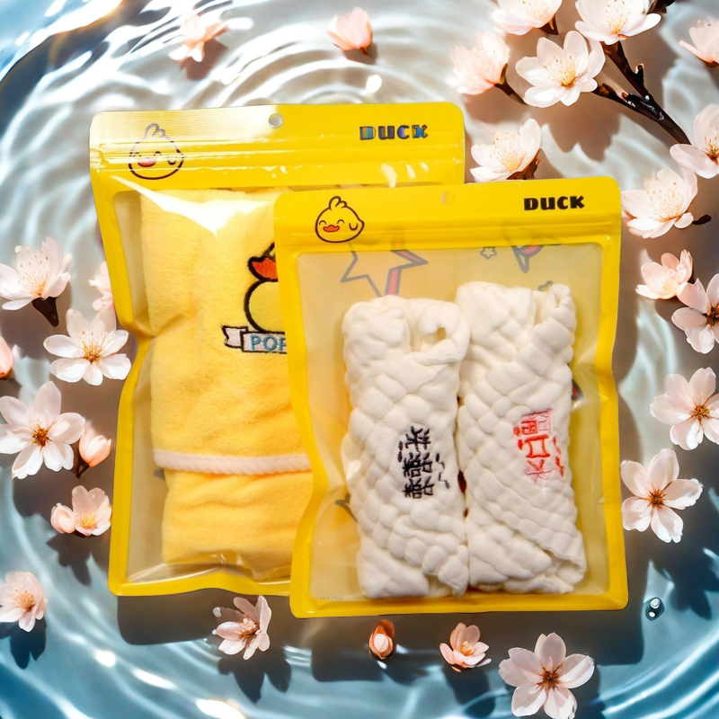 小黄鸭王国儿童T恤包装袋打底衫内裤棉袜透明袋口罩婴儿长筒袜袋