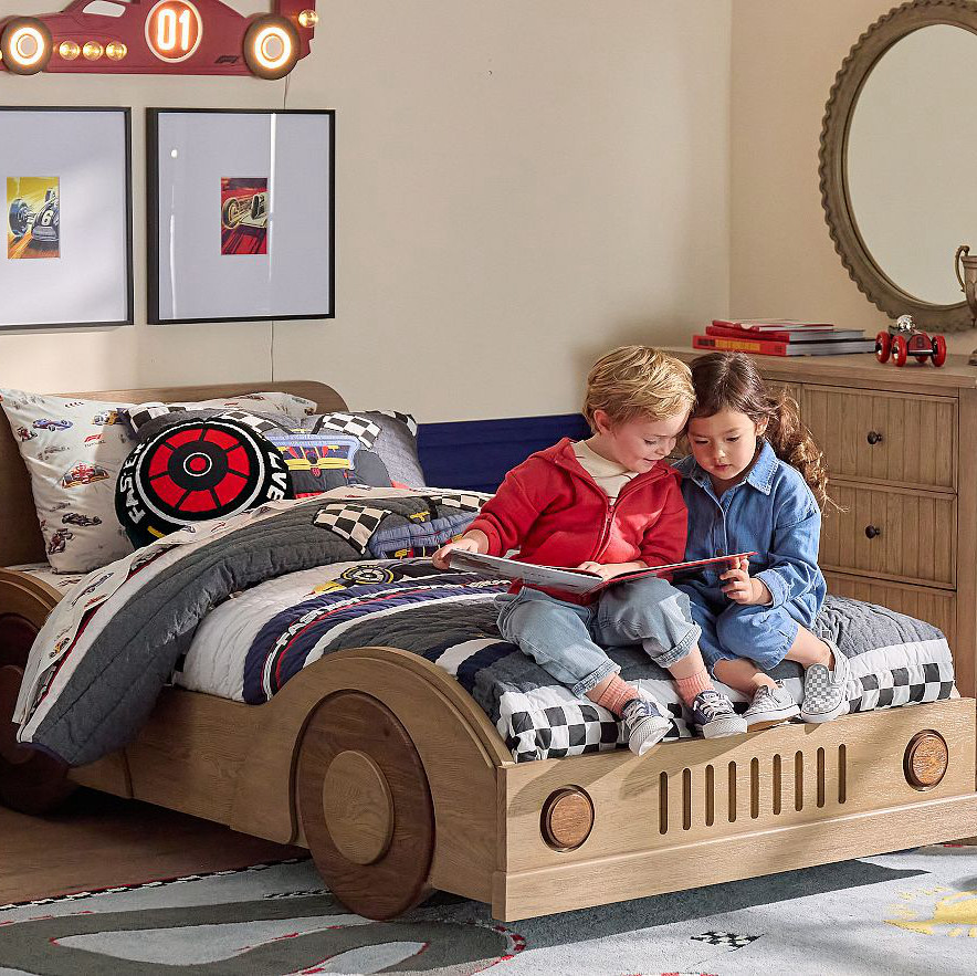 创意汽车儿童床实木赛车床
