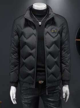 男士轻薄款款羽绒服国标90白鸭绒 钱塘6019-66102-P345 假模图