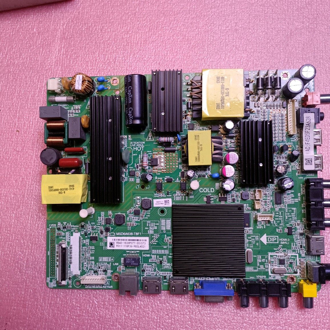 原装 飞利浦55PUF6092/T3主板 MSD6A648-T8F1 配LG屏K550WDC2