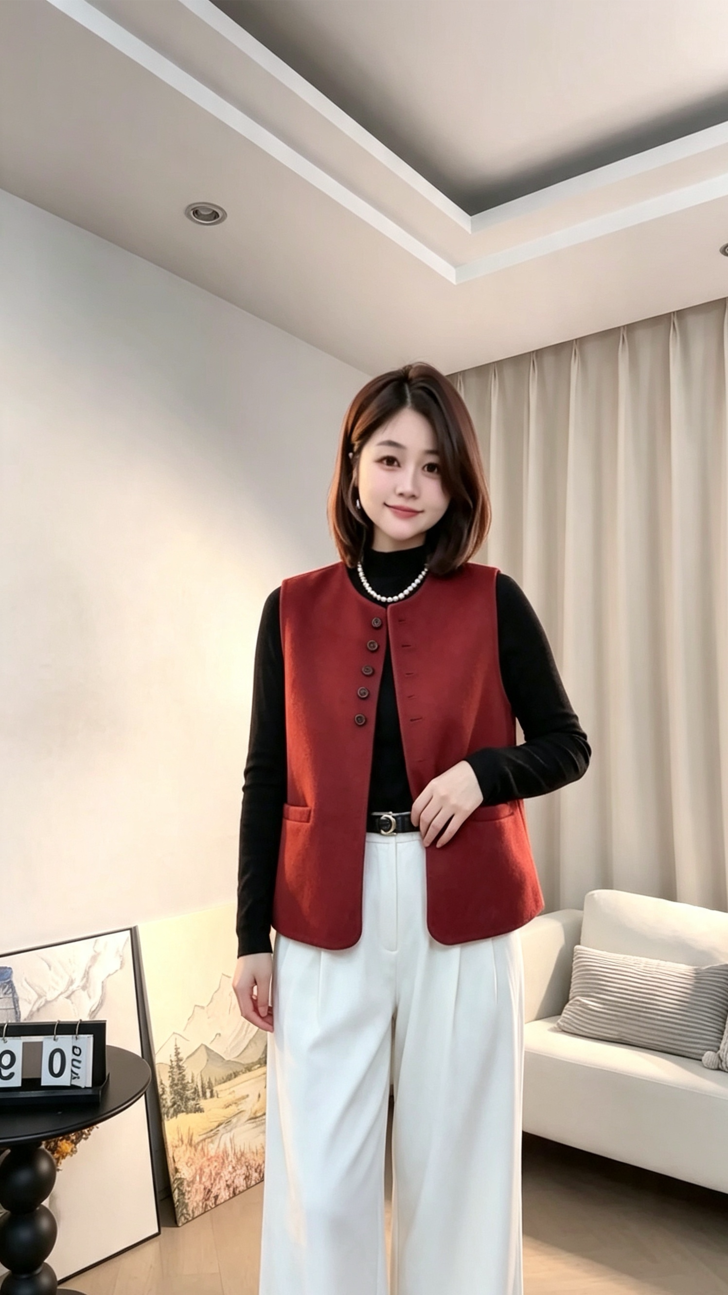 小香风背心马甲外套女2026新款秋季外穿百搭无袖坎肩上衣