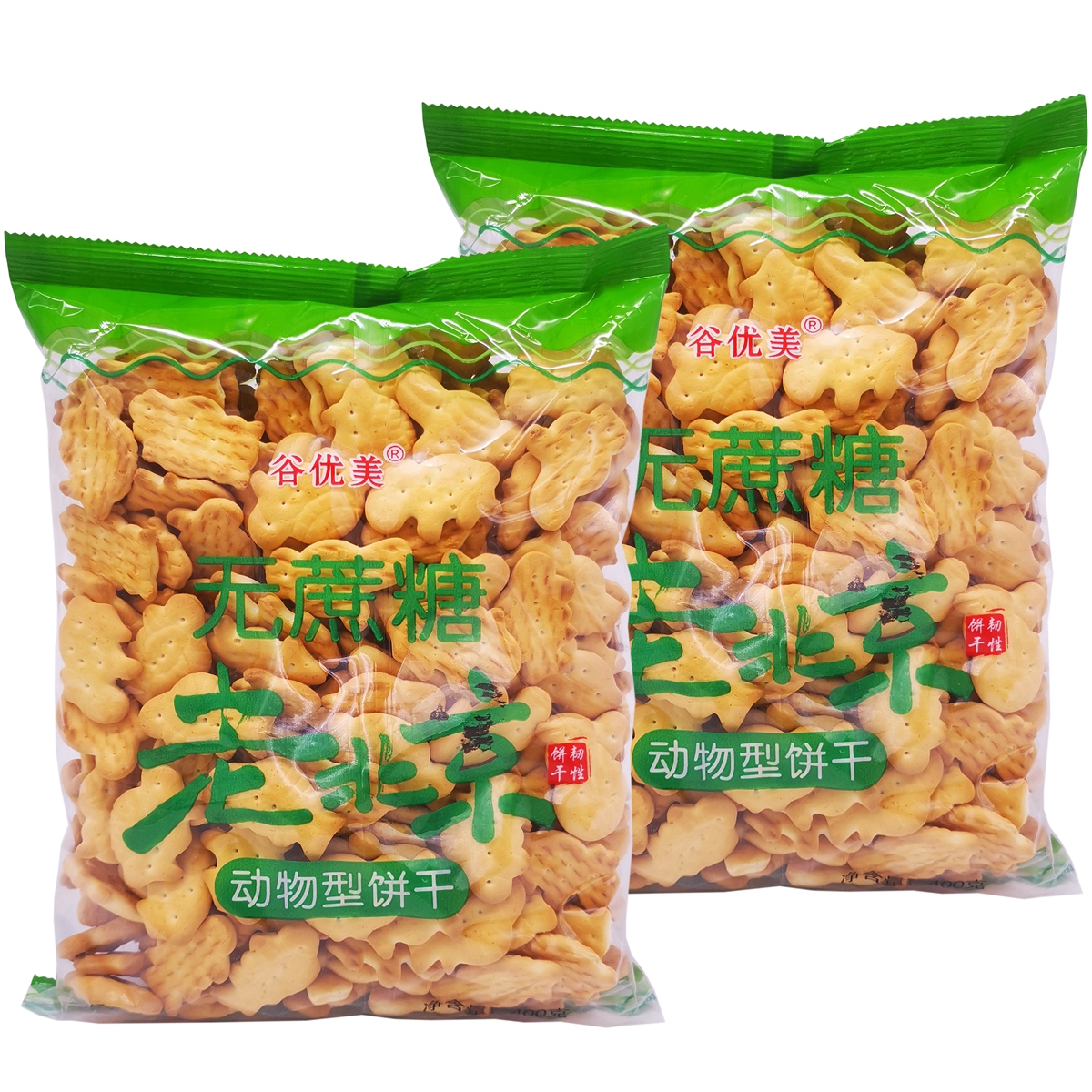 谷优美老北京无蔗糖动物饼干400g