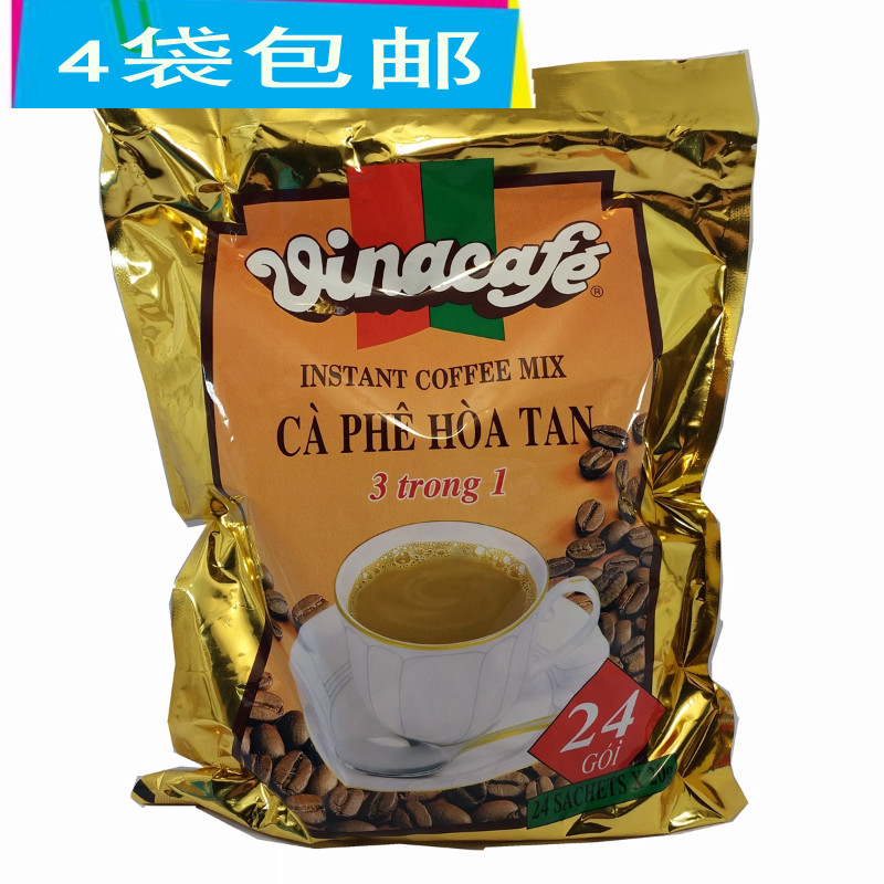 越南金裝VINACAFE威拿咖啡3合1咖啡480克24小袋4袋包郵