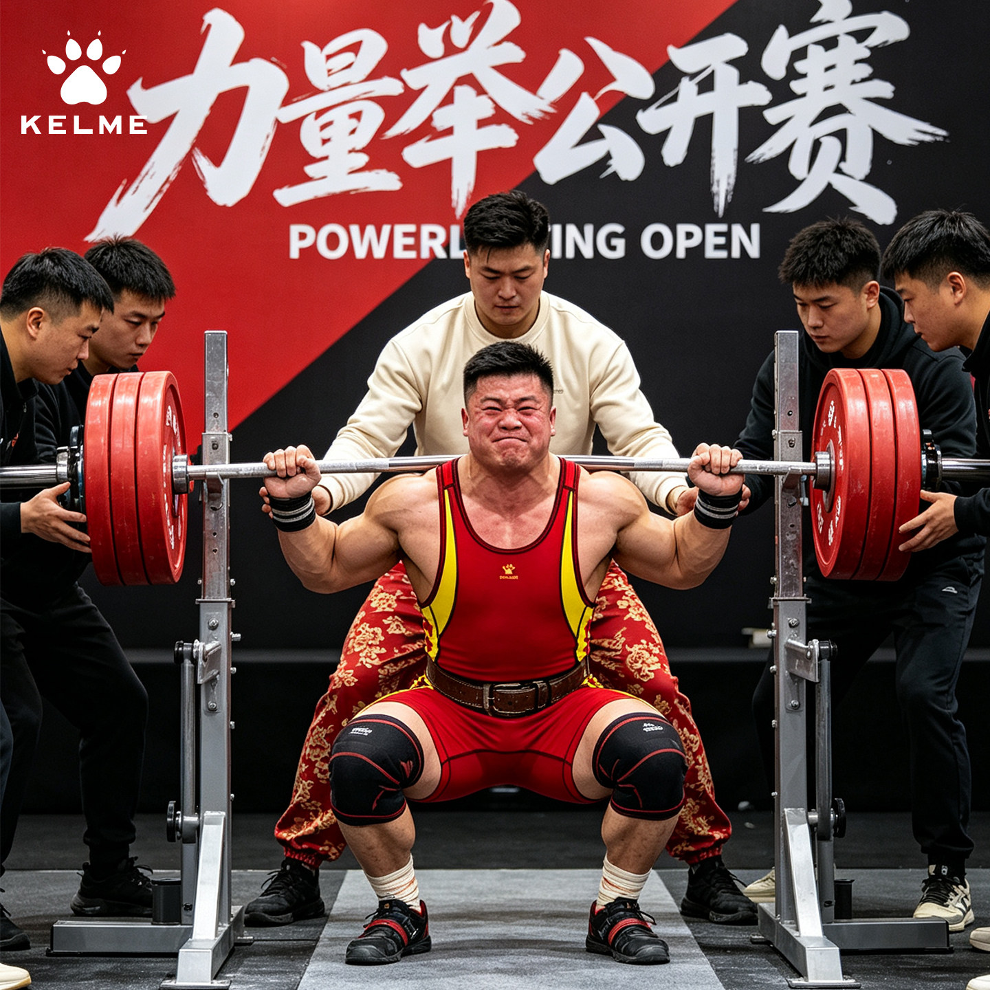 卡尔美男款背心式摔跤服定制图片