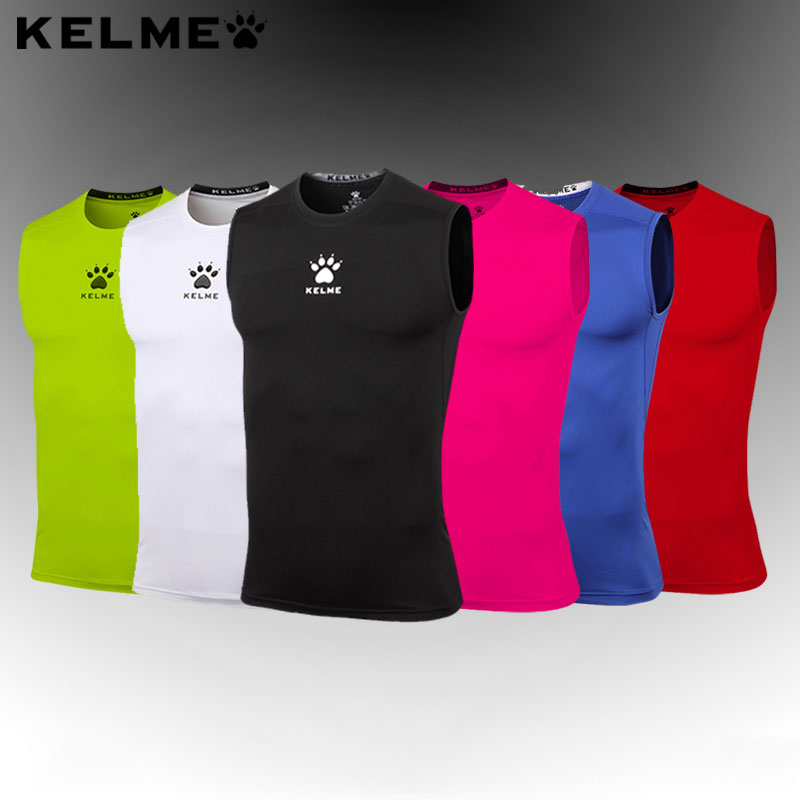 KELME卡尔美无袖健身服紧身衣篮球健身房训练服男透气排汗春夏服