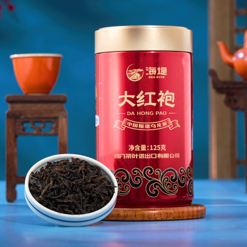 海堤茶叶旗舰店AT103A大红袍足火125g罐装岩茶乌龙茶 茶 大红袍 原图主图