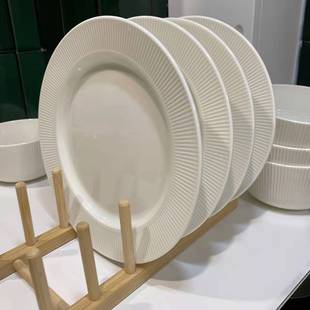 乌方特里格特餐盘西餐盘子上菜碟子浅盘22厘米白色宜家国内代购