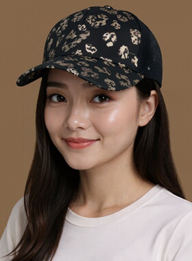 黑色弯檐帽子女性休闲打球防晒帽