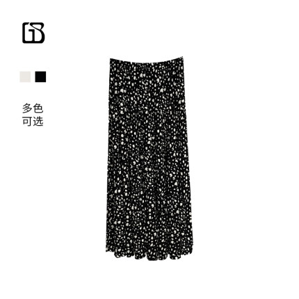 【超值特价】GOLDEN BARRY夏季法式抽皱波点半裙310114